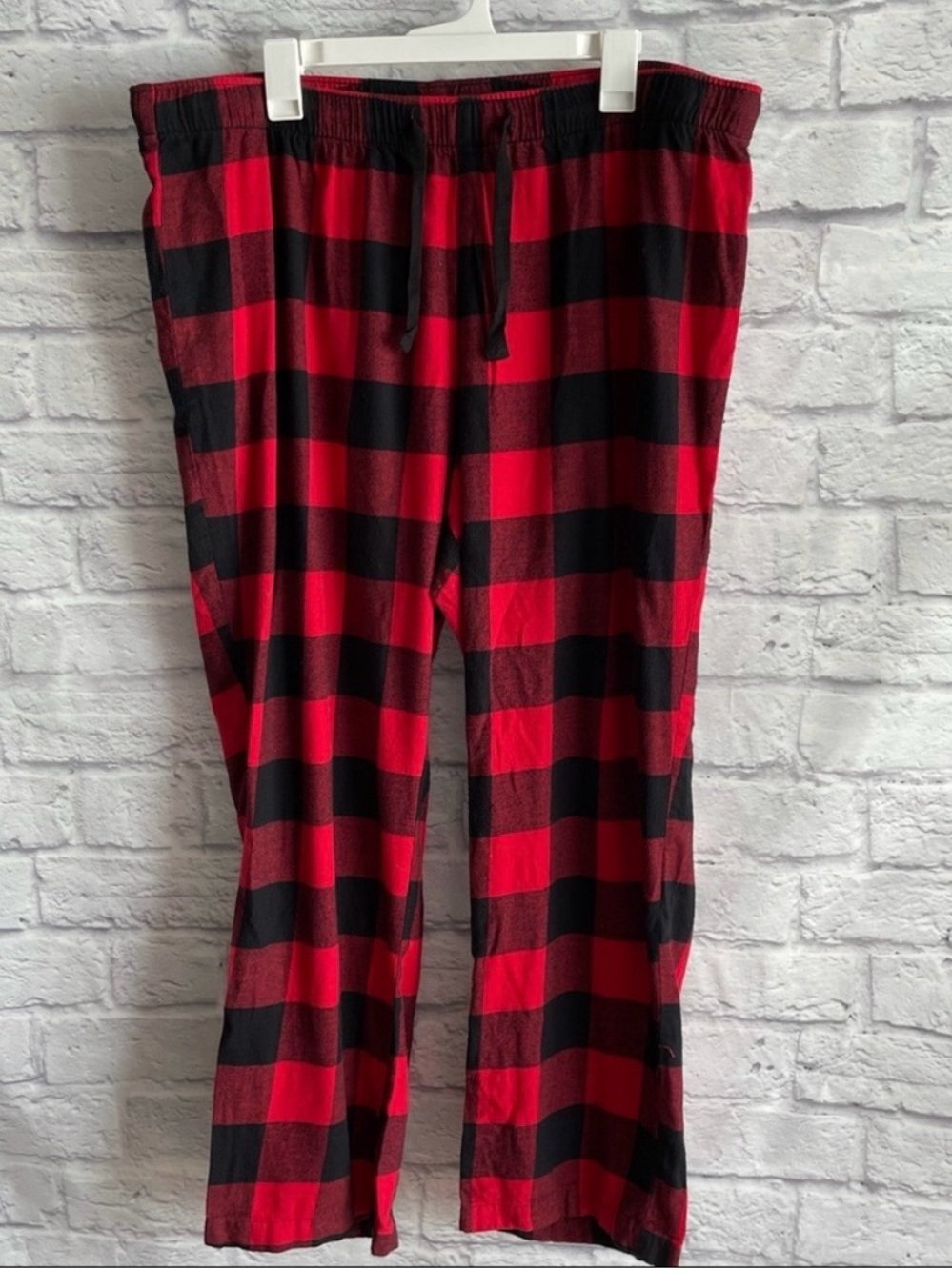 Pajama Set - Red and Black Buffalo Plaid Top & Pants